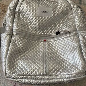 STATE Quilted Metallic Backpack